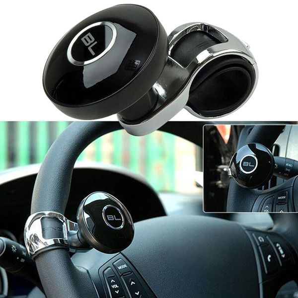 Universal Metal Direcution Wheel Car Acessórios de carro auxiliar grip spinner botão girando controle manual manuse alça de potência Bola