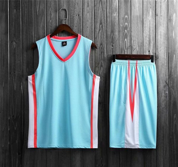 

new style basketball uniform sets sports jersey for men 40, Black;red