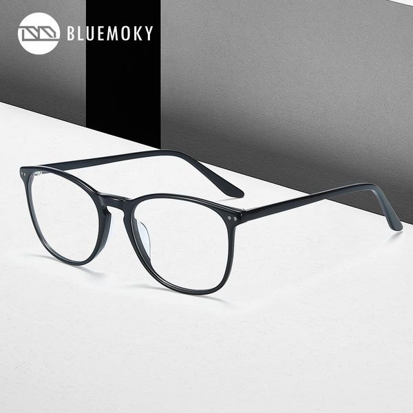 

bluemoky glasses men optical glasses frames eyeglasses fashion round eyewear mens' accessories 2019 bt2011, Black