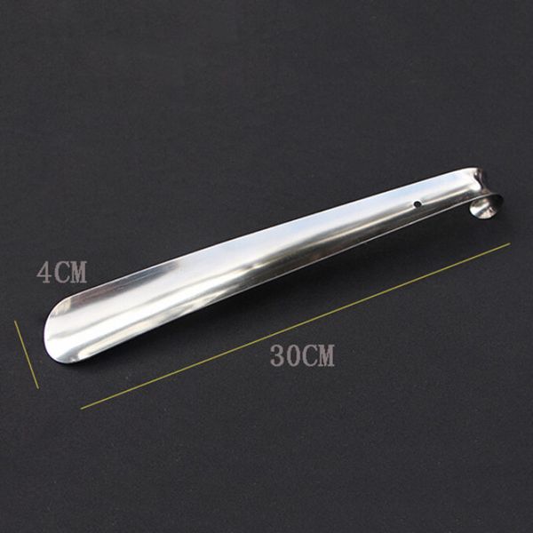 

1pc 16-58cm 5 размеры прочная нержавеющая сталь обуви хорн lifter shoehorn длинной ручкой, White;pink