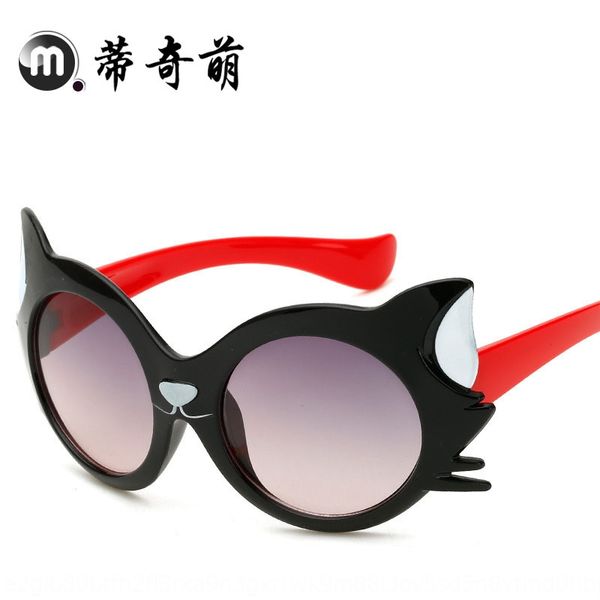 

children's sun 6149 sunglasses personalized fashion cat ear children's glasses cartoon sunglasses, Blue