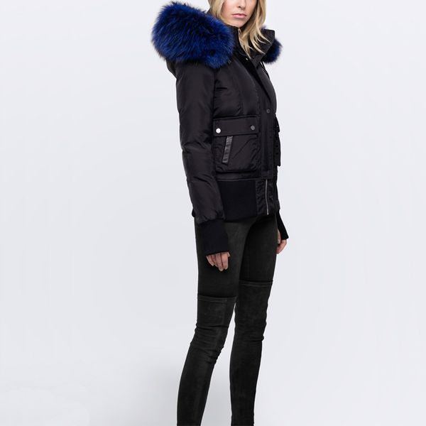 

autumn women's cotton casual solid color pocket hooded cotton coat, Black