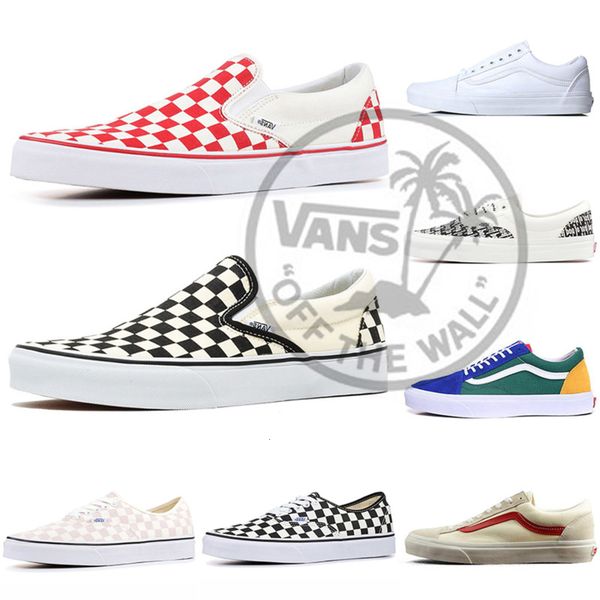 

2019 originals classics van off the wall old skool sk8 mens womens skateboarding shoes black white fear of god canvas sneakers wholesale
