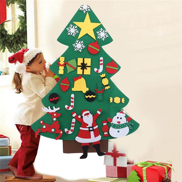 

children's creative diy christmas tree felt diy craft magic creative puzzle decoration toy party holiday christmas