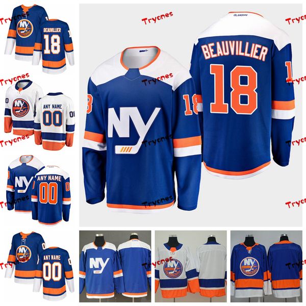

2019 new york islanders anthony beauvillier stitched jerseys customize alternate ny blue shirts 18 anthony beauvillier hockey jerseys s-xxxl, Black;red