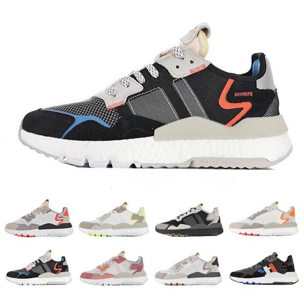

2019 Fashion Nite Jogger Core Black Leisure Wild Mens Womens Running Shoes Luxury Designer 3M Popcorn Sneakers Casual Shoes Size us 5-11