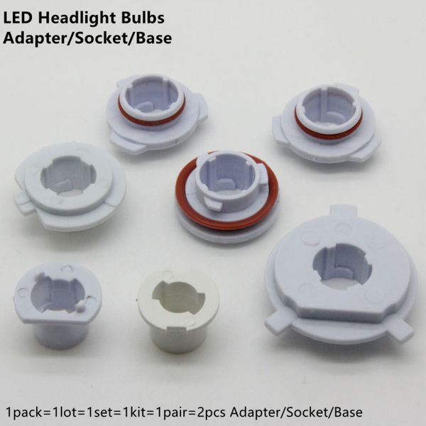 

h7 led headlight bulbs adapter socket base h11 h3 h4 h1 9005 hb3 9006 hb4 holder