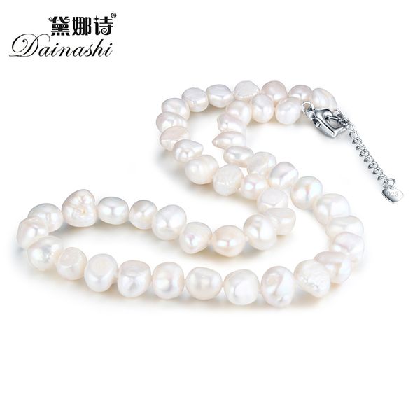 

dainashi 925 sterling silver natural irregular pearl nacklaces with fine jewelry for women wedding gifts