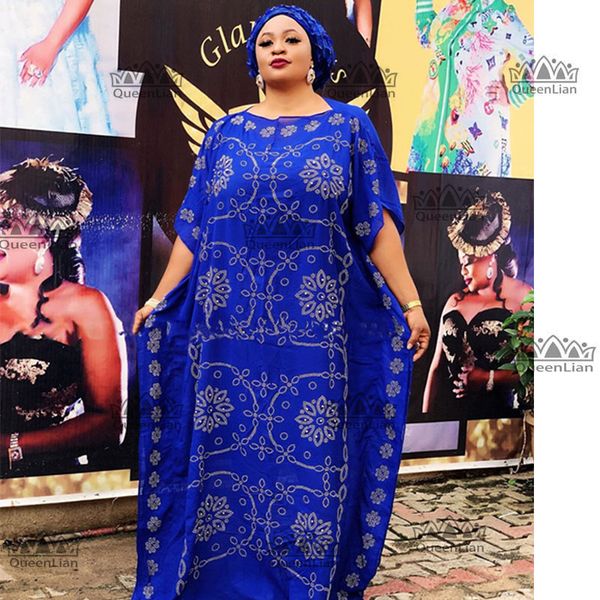 

2 colors new african oversize chiffon loose design diamond length 140x115cm (zuan#16, Red