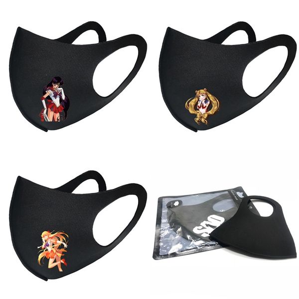 

cartoon sailor moon masks festive party respirator keep warm cotton cute mask camouflage anti dust mouth