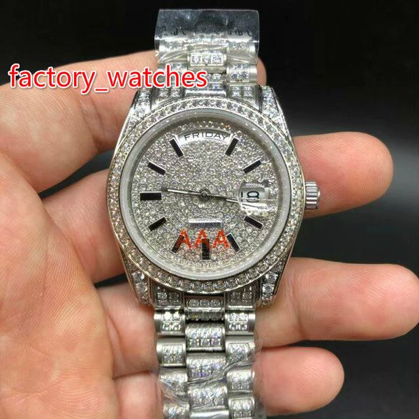 

full big diamond automatic 36mm fashion women watch silver waterproof 316 stainless steel watches ing, Slivery;brown