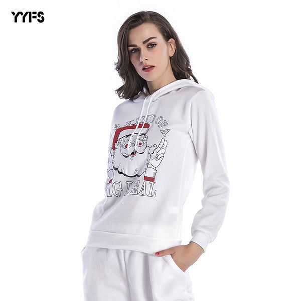 

женский дизайнер санта клаус с капюшоном с длинным рукавом повседневный свободный свитер плюс бархатная рубашка womena1a2, Black;brown