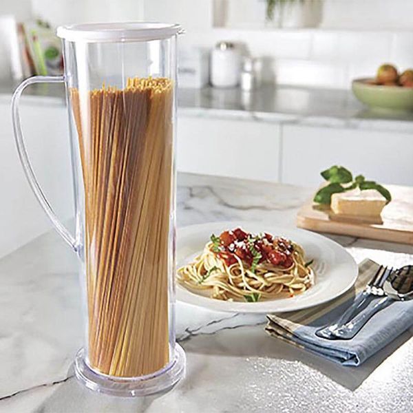 Pasta tubo Companion Caixas Spaghetti Noodle Fast Food Fácil Criador coberto com latas Jar transparente de armazenamento selados