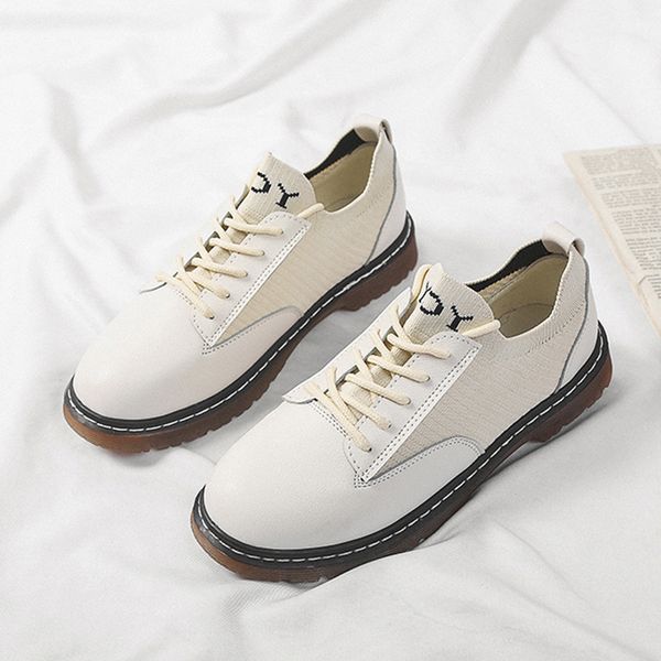 

fashion classic black flats oxford shoes women 2020 trendy new comfort casual lace up pu leather flats weaving spring beige