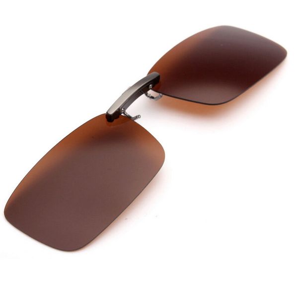 

7 colors polarized day night vision clip-on flip-up lens sunglasses driving glasses cool anti-sun square eye protection, White;black