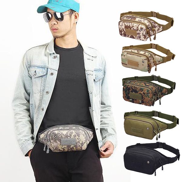 

outdoor bags tactical molle pouch belt waist pack bag travel camouflage fanny phone pocket money 2021 backpack