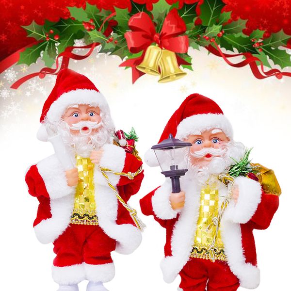 

music santa claus christmas doll ornaments cute dancing santa claus electric plastic party supplies event