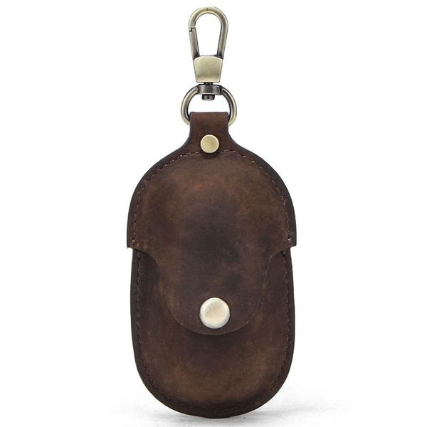 

genuine leather texture clamshell italian crazy horse pattern bluetooth headset for galaxy buds wireless bluetooth headset shell