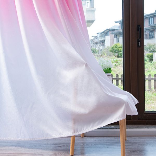 

gradient curtain modern style leaves curtain sheer tulle window treatment voile drape valance 1 panel fabric w809