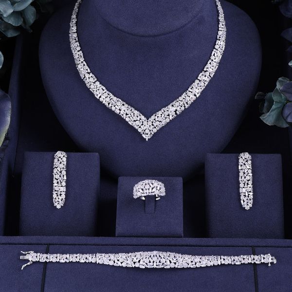 

jankelly ale nigeria 4pcs bridal jewelry sets new fashion dubai full jewelry set for women wedding party accessories design, Slivery;golden