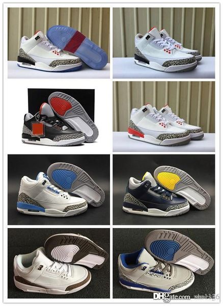 

various styles black cement 3 men basketball shoes 3s mocha white black blue fashion designer sports shoes sneakers