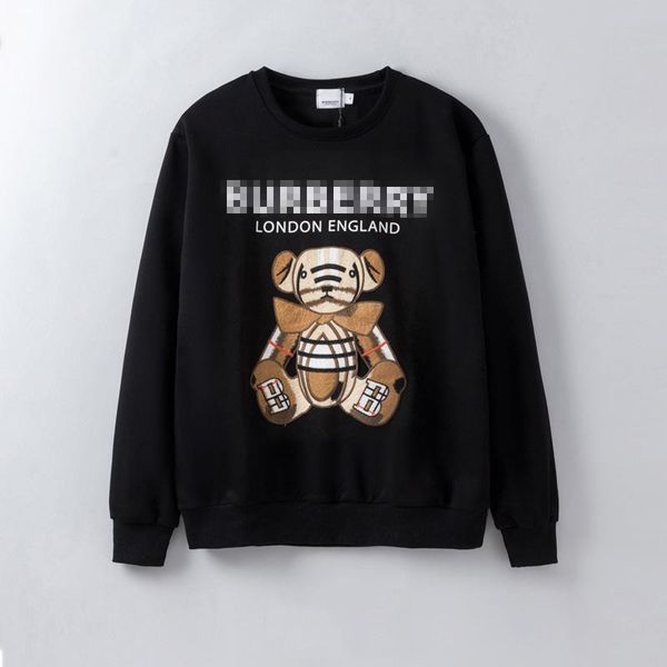 

mens sweatshirts classic bear print women luxury hoodies casual pullover women sweaters hiphop blouse fashion shirts b103582l, Black