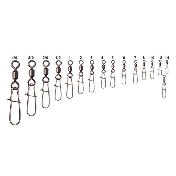 

1000pcs] fishing connector rolling swivel with snap wholesale terminal tackle accessory china factory price size 4 2 2/0