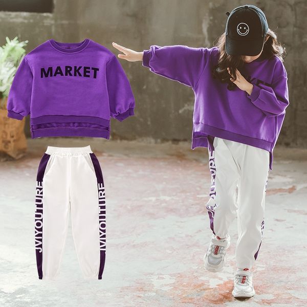 

kyqel children's suits for boys and girls and girls sports pants children's 2020 letter sweater sports pants two-piece suit foreig
