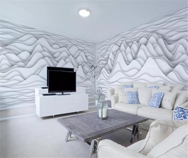 

art abstract black and white mountain peaks line panorama full house background wall decoration simple wallpaper