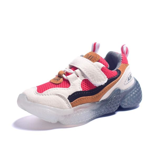 

kids 2019 new autumn casual children mesh breathable sport fashion toddler girls boys shoes size 21-30 t200114, Black;red