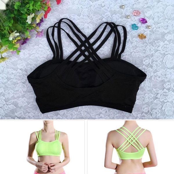 

женщины бандаж спортивный бюстгальтер нижнее белье фитнес ударопрочный бесшовные женщины мягкий жилет йога танцы бег тонкий тип обучения, White;black