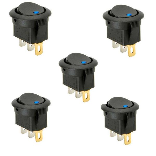 

5pcs car motorcycle button round thumb switch 12v16a led light modified