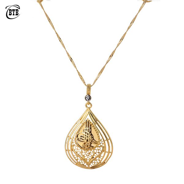 

classic arabic muslim jewelry wholesale gold color crystal hollow heart shape pendants necklaces for women gifts no faded, Silver
