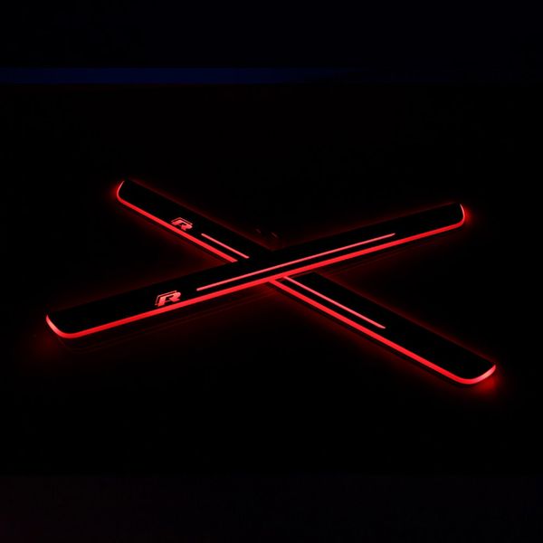 

moving led welcome pedal car scuff plate pedal door sill pathway light for volkswagen scirocco 2009 2010 2012 2013 2014 2015