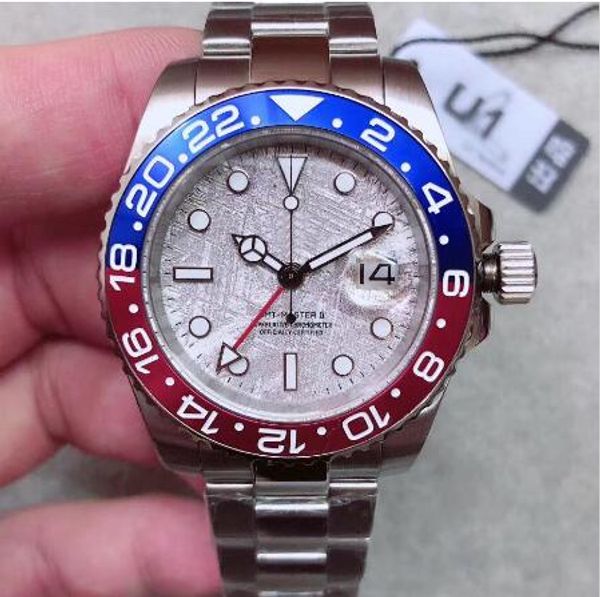 

new 2020 model mens wristwatch 316l stainless steel blue red pepsi watch automatic gmt movement limited women watch master gift, Slivery;brown