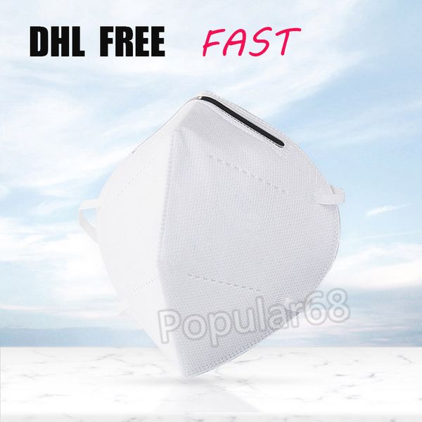 

wholesale non woven masks kn95 mouth mask filter anti dust bacterial particle earloops health breathable dhl shipping