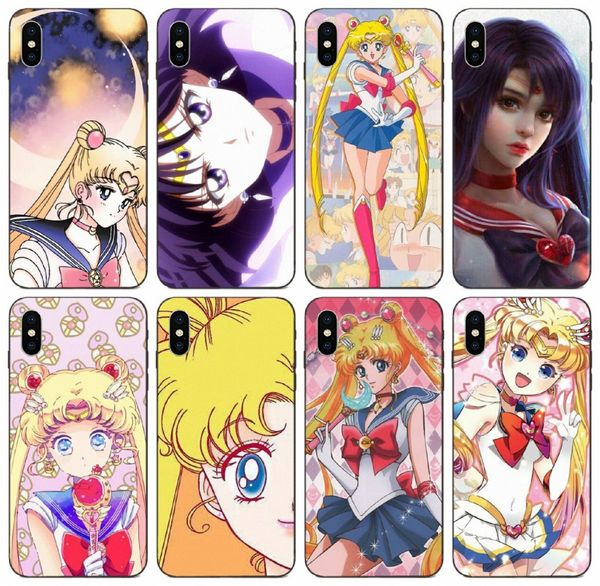 

tongtrade] sailormoon cartoon anime case for apple iphone 11 pro x xs max 8p 7p 6p samsung note 3 4 5 8 9 huawei p9 lite redmi note 6 case