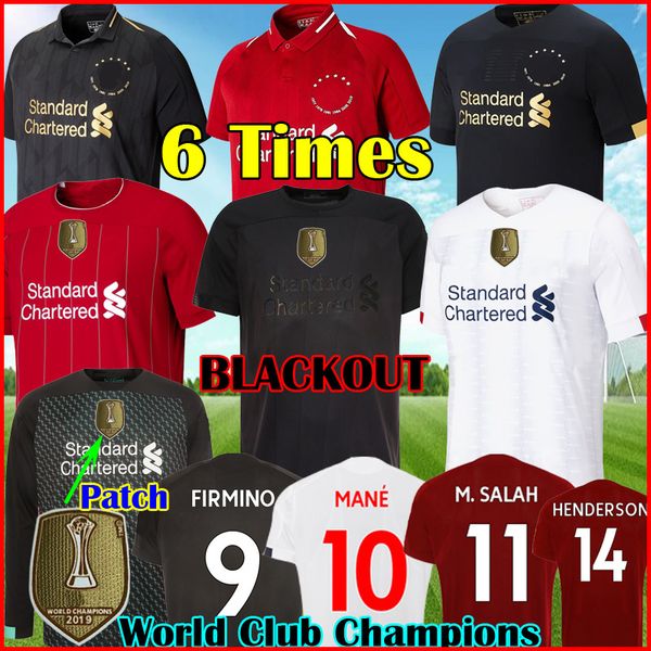 

19 20 virgil liverpool men soccer jersey blackout 2019 2020 salah mane firmino football kit becker origi alexander-arnold minamino shirt, Black;yellow