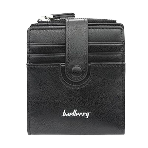 

mens pu leather thin wallet foldable credit card holder bifold wallet coin purse, Red;black