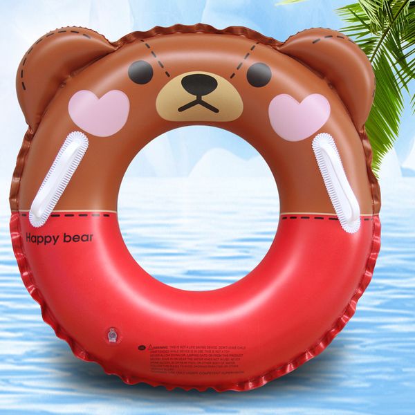 

60/70cm brown bear happy rabbit inflatable swimming ring for pool float swimming ring swiming wheels gonflable piscina boias