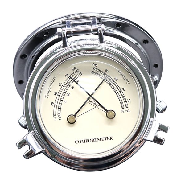 

round silver roman vintage humidity temperature meter yacht dedicated