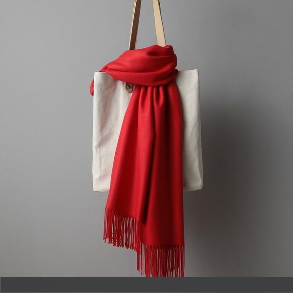 

winter imitation cashmere solid color scarves long shawl 2019 simple style good quality scarves 205*70cm, Blue;gray