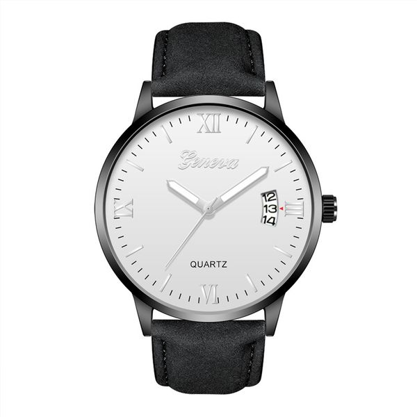 

wj-8773 mens watches male clocks date sport clock leather strap quartz business men watch gift reloj, Slivery;brown