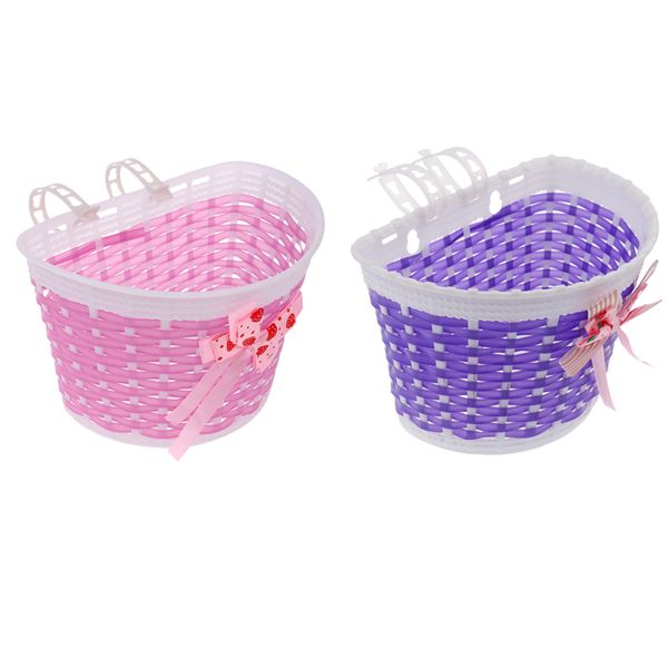 

2pcs kids cycling bike bicycle handlebar bag front basket pouch detachable