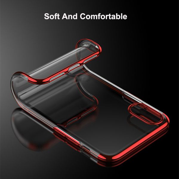 

silicon clear soft case for iphone x xs max xr 6s 6 6plus 6splus three sections cover phone case for iphone 7 8 7plus 8plus