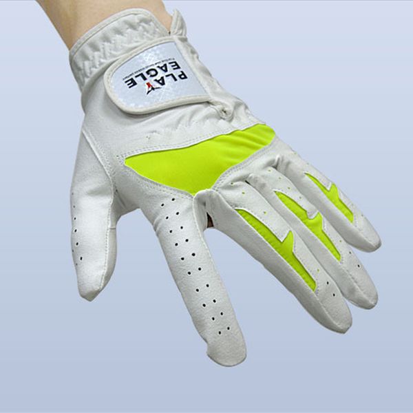 

golfing sports men left right hand golf glove anti-slip wear-resistant microfiber pu leather soft breathable abrasion glove, Black