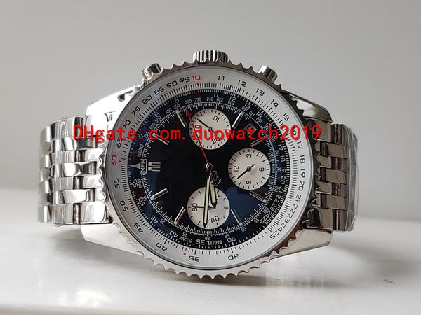 

лучшие продажи бизнес часы мужские часы лучшие часы качества 45 мм navitimer ab031021 / bf77 / 453a хронограф рабочий кварцевый сгиб из нерж, Slivery;brown