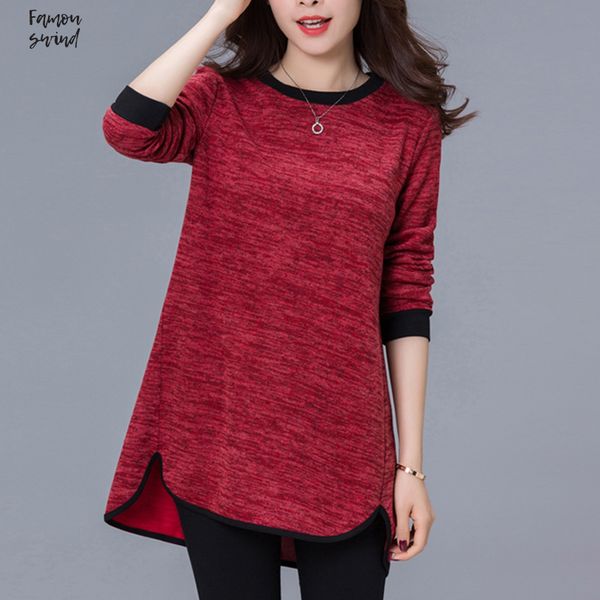 

мода управление женщины блузки осень blusas хлопок блуза женщины топы с длинным рукавом повседневная сыпучие футболка с длинным wear плюс ра, White