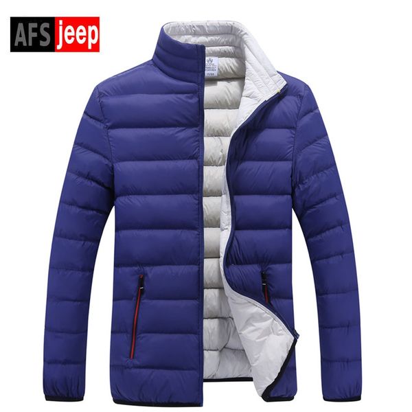 

2017 winter men stand collar cotton-padded clothes casual men jackets coats, Black