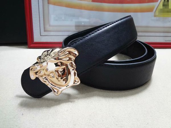 

2019men's leather belt fashion automatic buckle strap for business luxury casual waist strap belt waistband 76 design, Black;brown